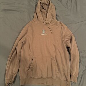 H&M light brown graphic hoodie
